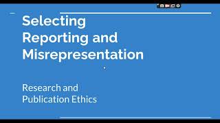 Selective Reporting and Misrepresentation of data Research and Publication ethics Phd coursework [upl. by Barcot]