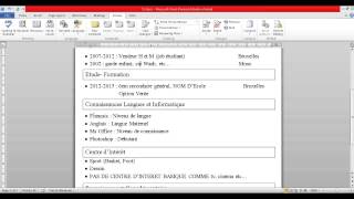 Comment Rediger Un CV [upl. by Elias385]