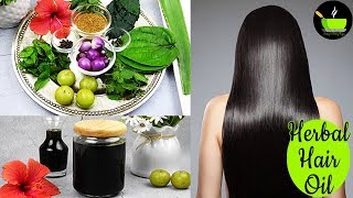 Homemade Herbal Hair Oil  How To Stop Hair Fall Naturally At Home  Hair Oil For Long amp Strong Hair [upl. by Assirok357]