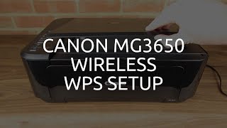 Canon MG3650 Wireless  WiFi WPS Setup [upl. by Nevla]