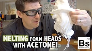 Melting Styrofoam Heads with Acetone [upl. by Annaor621]