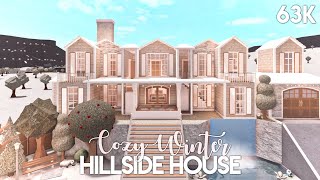 Cozy Winter Hillside Family House  Bloxburg Build [upl. by Areik401]