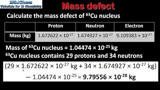 C7 Calculating mass defect HL [upl. by Volin]