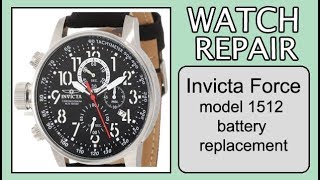 Invicta Force model 1512 battery replacement [upl. by Leotie]