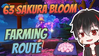 63 Sakura Bloom Locations  Farming Routes Genshin Impact [upl. by Elsie436]