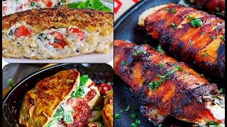 3 Delicious Stuffed Chicken Breast Recipes [upl. by Keavy889]