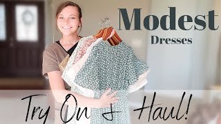 Modest Dresses Haul amp Try On Modest Amazon Dresses [upl. by Ardnuat]