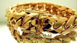 18k Rose Gold Miami Cuban Link Bracelet Daniel Jewelry Inc [upl. by Asaph]