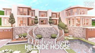 Large Modern Hillside House  Bloxburg Build [upl. by Ailama]