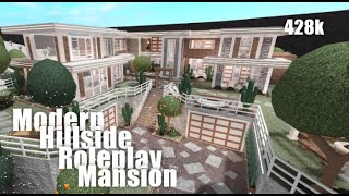 Bloxburg  Modern Hillside Roleplay Mansion  Speed Build [upl. by Youngran]