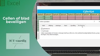 Excel  Cellen of blad beveiligen [upl. by Aymer402]