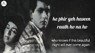 Lag jaa gale 1964 lyrics with English translation [upl. by Aikit]