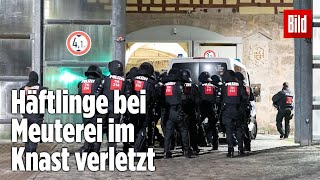 Gefängnismeuterei Polizei stürmt Knast in Thüringen  JVA Untermaßfeld [upl. by Acirrej]